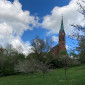 Kirche Vestenberg Blick aus dem Tal